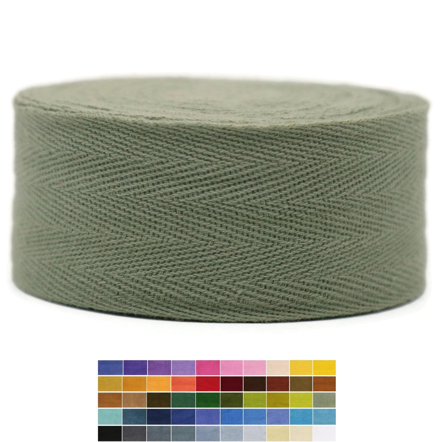 2" & 1.5" & 1.18' & 1" Cotton Herringbone Bias Binding Tape - 10 Yards - 50+ Colors - 100% Natural Cotton - Sewing, Wrapping, Craft, DIY - 10145 (MeriGold)