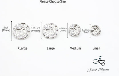 Wrinkle Silver Metal Shank Buttons - 12 Pcs - 4 Size Options - Luxury Wrinkle Round Wave Metal Shank Buttons for Men Women Blazer Coat Uniform Shirt Suit and Jacket Sewing Craft DIY G4240…