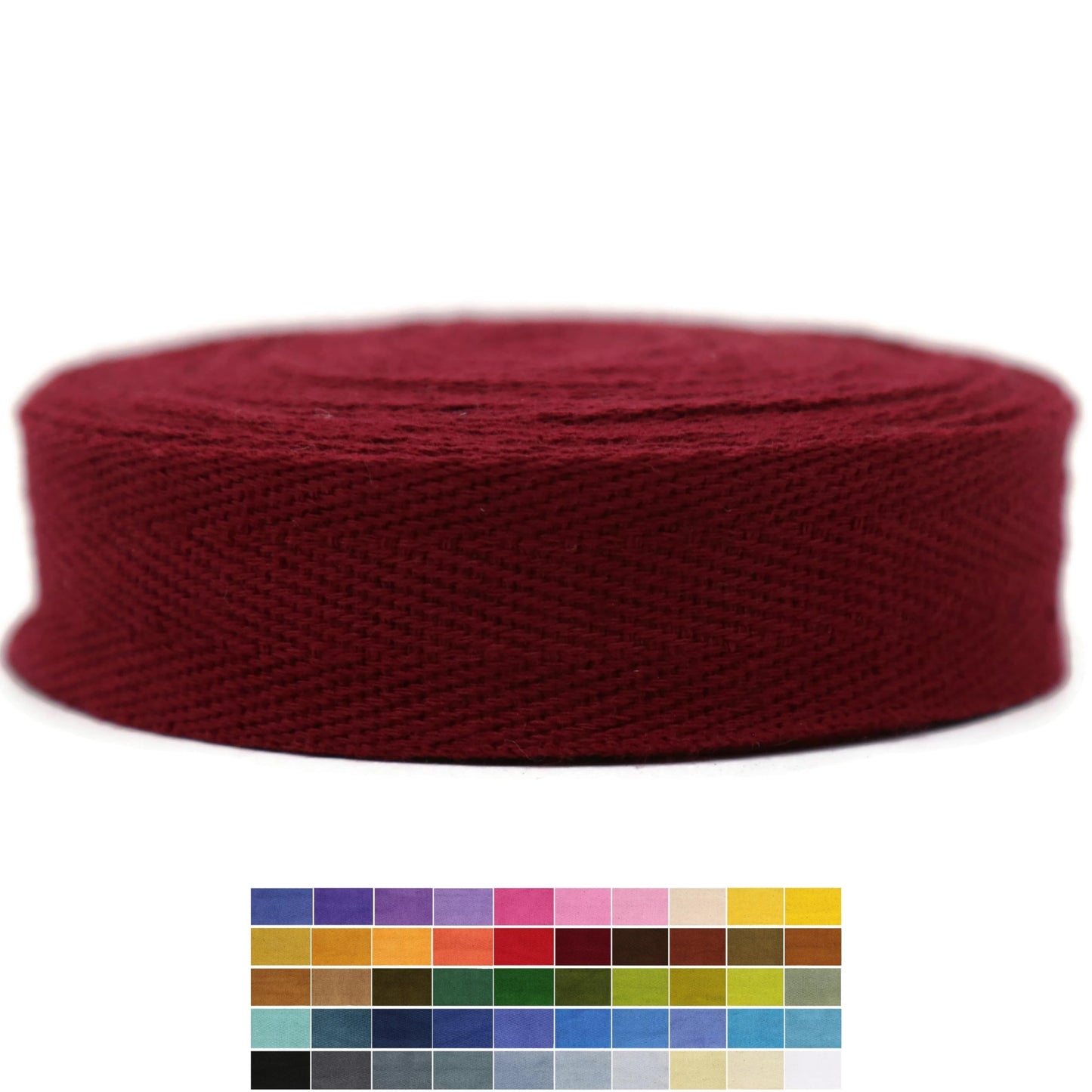 2" & 1.5" & 1.18' & 1" Cotton Herringbone Bias Binding Tape - 10 Yards - 50+ Colors - 100% Natural Cotton - Sewing, Wrapping, Craft, DIY - 10145 (MeriGold)