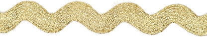 Glitter RIC Rac Trim - 5/8 Inch (15mm) - 5 Yards - Wave Bending Fringe Trim Glitter Lace Ribbon RIC Rac Trim for Sewing Clothes Gift Wrapping Home Party Decoration GL0105