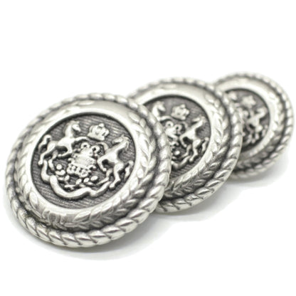 Bronze Metal Shank Buttons - 12 Pcs - 3 Size Options - The Horse of Kingdom Round Metal Shank Buttons for Men Women Blazer Coat Uniform Shirt Suit and Jacket Sewing Craft DIY N16803