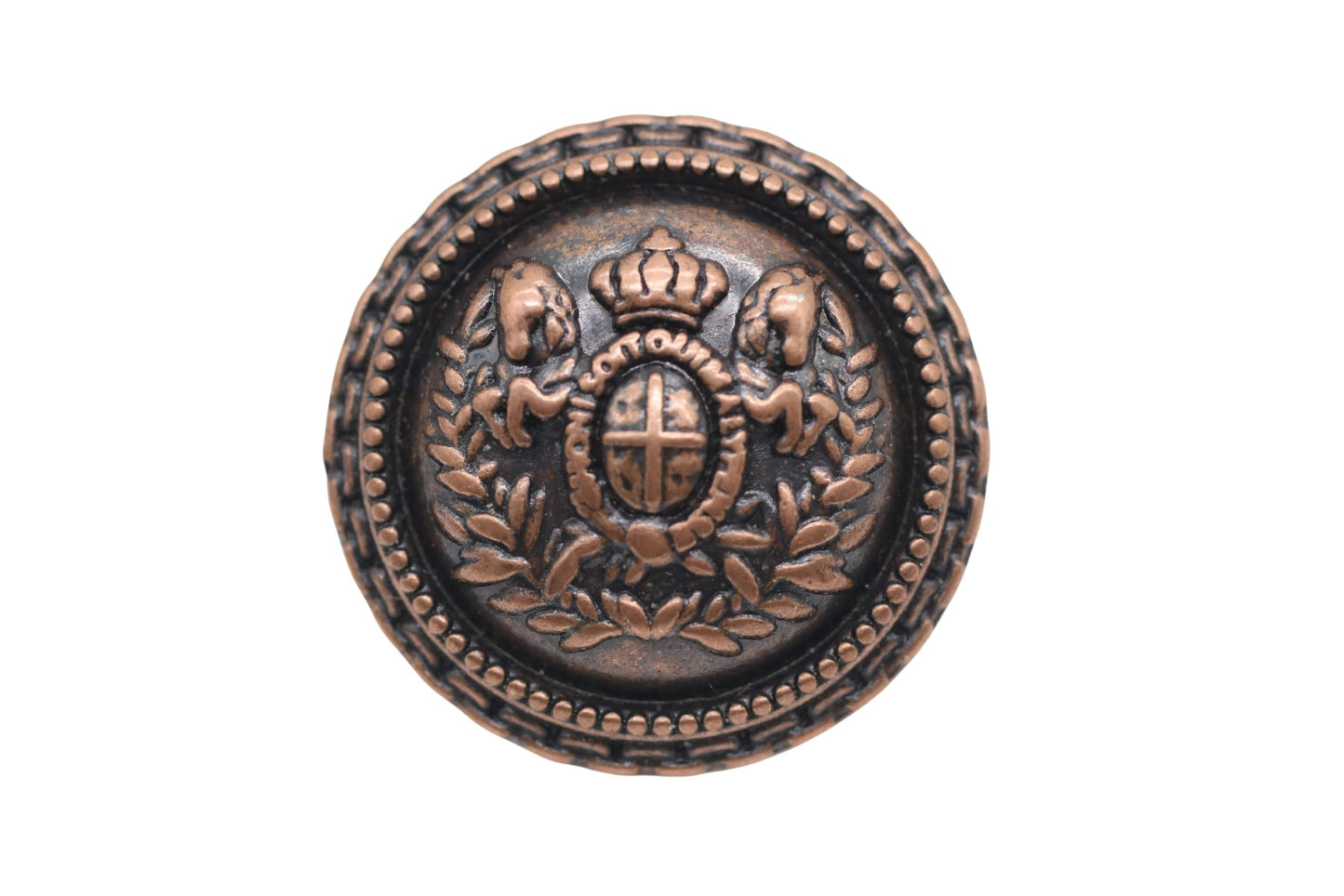 Bronze Metal Shank Buttons - 12 Pcs - 5 Size Options - Luxury Horse Round Wave Metal Shank Buttons for Men Women Blazer Coat Uniform Shirt Suit and Jacket Sewing Craft DIY N18104