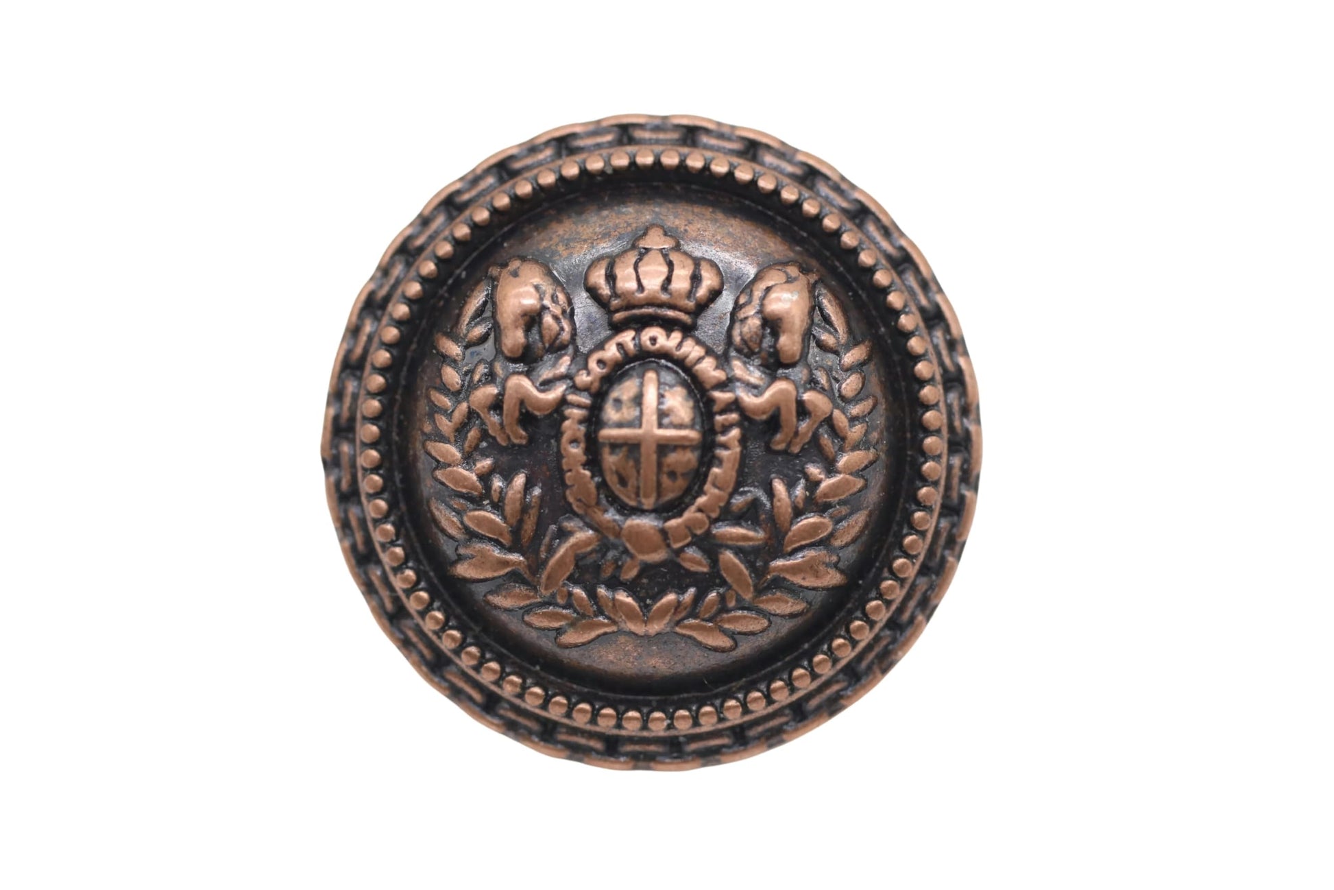 Bronze Metal Shank Buttons - 12 Pcs - 5 Size Options - Luxury Horse Round Wave Metal Shank Buttons for Men Women Blazer Coat Uniform Shirt Suit and Jacket Sewing Craft DIY N18104