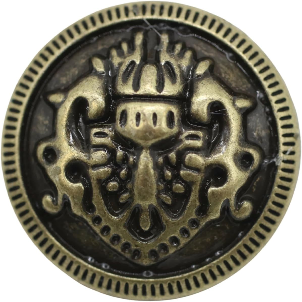 Bronze Metal Shank Buttons - 12 Pcs - 2 Size Options - Luxury Round Wave Metal Shank Buttons Bronze for Men Women Blazer Coat Uniform Shirt Suit and Jacket Sewing Craft DIY N18702