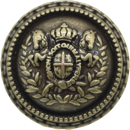 Bronze Metal Shank Buttons - 12 Pcs - 5 Size Options - Luxury Horse Round Wave Metal Shank Buttons for Men Women Blazer Coat Uniform Shirt Suit and Jacket Sewing Craft DIY N18104