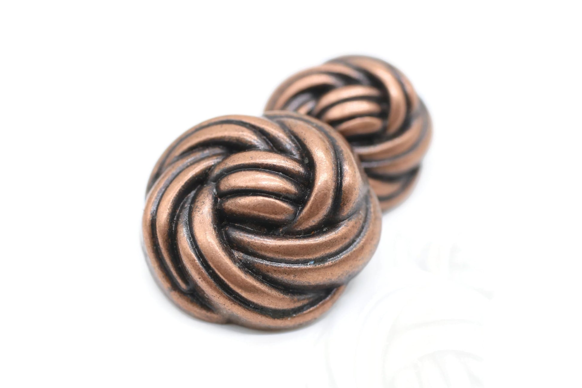 Floral Bronze Metal Shank Buttons - 12 Pcs - 3 Size Options - Luxury Floral Round Wave Metal Shank Buttons for Men Women Blazer Coat Uniform Shirt Suit and Jacket Sewing Craft DIY N19003