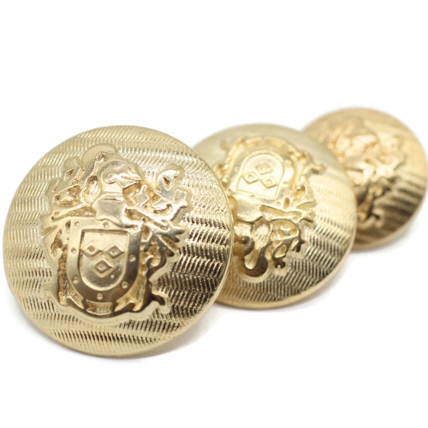 Bronze Metal Shank Buttons - 12 Pcs - 3 Size Options - The Knight of Kingdom Round Metal Shank Buttons for Men Women Blazer Coat Uniform Shirt Suit and Jacket Sewing Craft DIY N17603