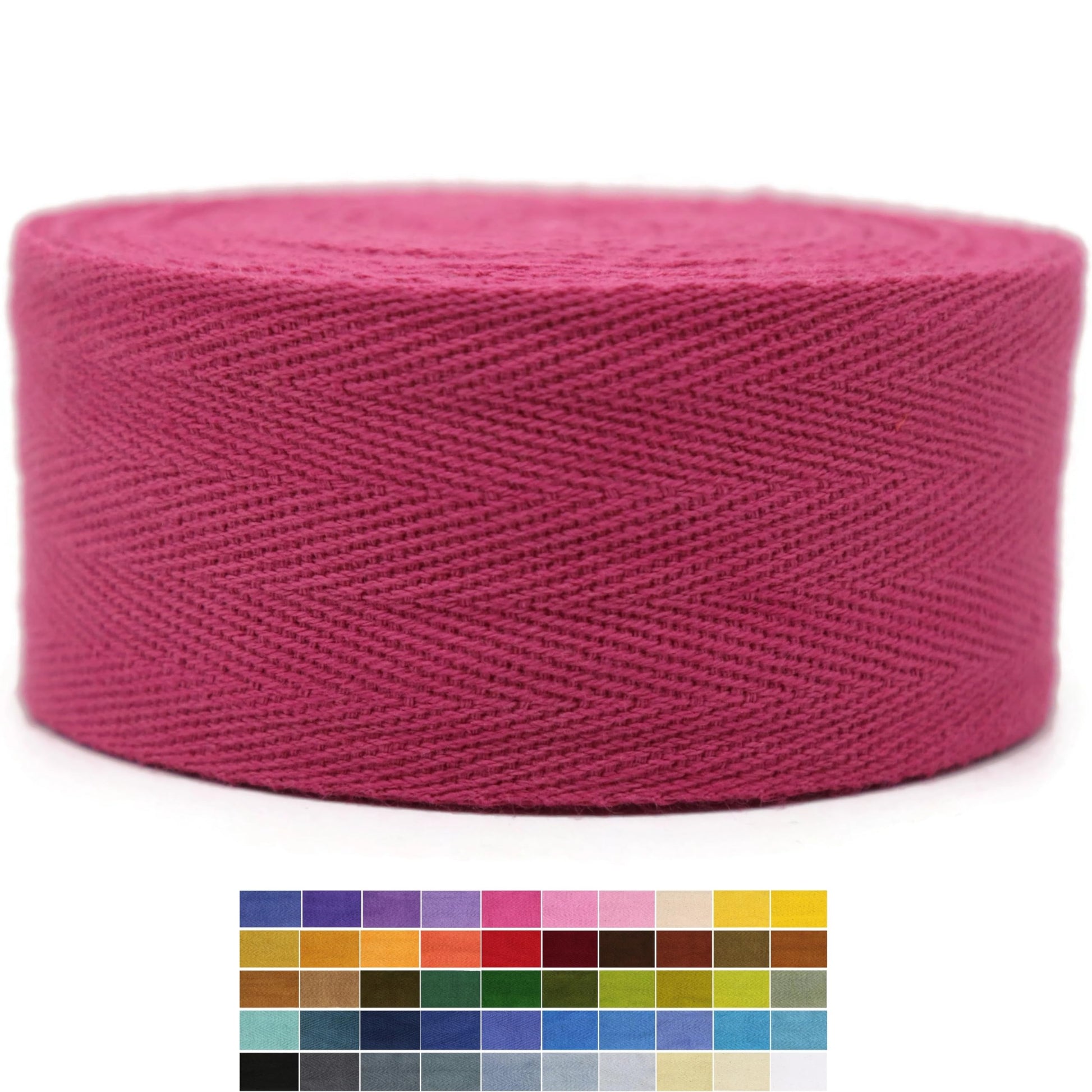 2" & 1.5" & 1.18' & 1" Cotton Herringbone Bias Binding Tape - 10 Yards - 50+ Colors - 100% Natural Cotton - Sewing, Wrapping, Craft, DIY - 10145 (MeriGold)