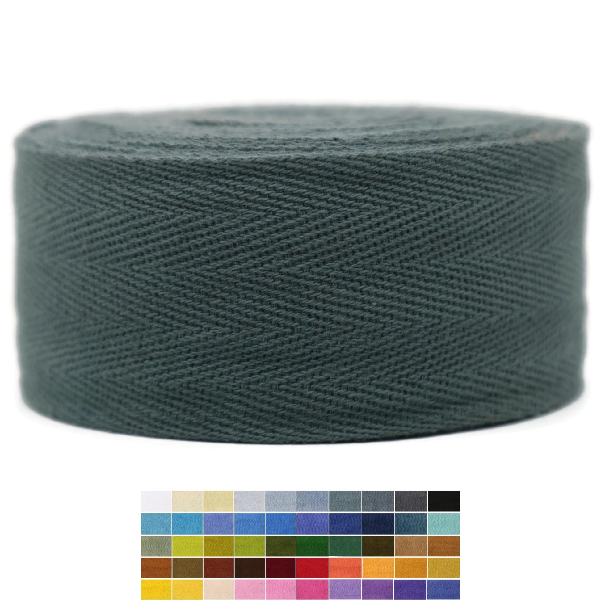 2" & 1.5" & 1.18' & 1" Cotton Herringbone Bias Binding Tape - 10 Yards - 50+ Colors - 100% Natural Cotton - Sewing, Wrapping, Craft, DIY - 10145 (MeriGold)