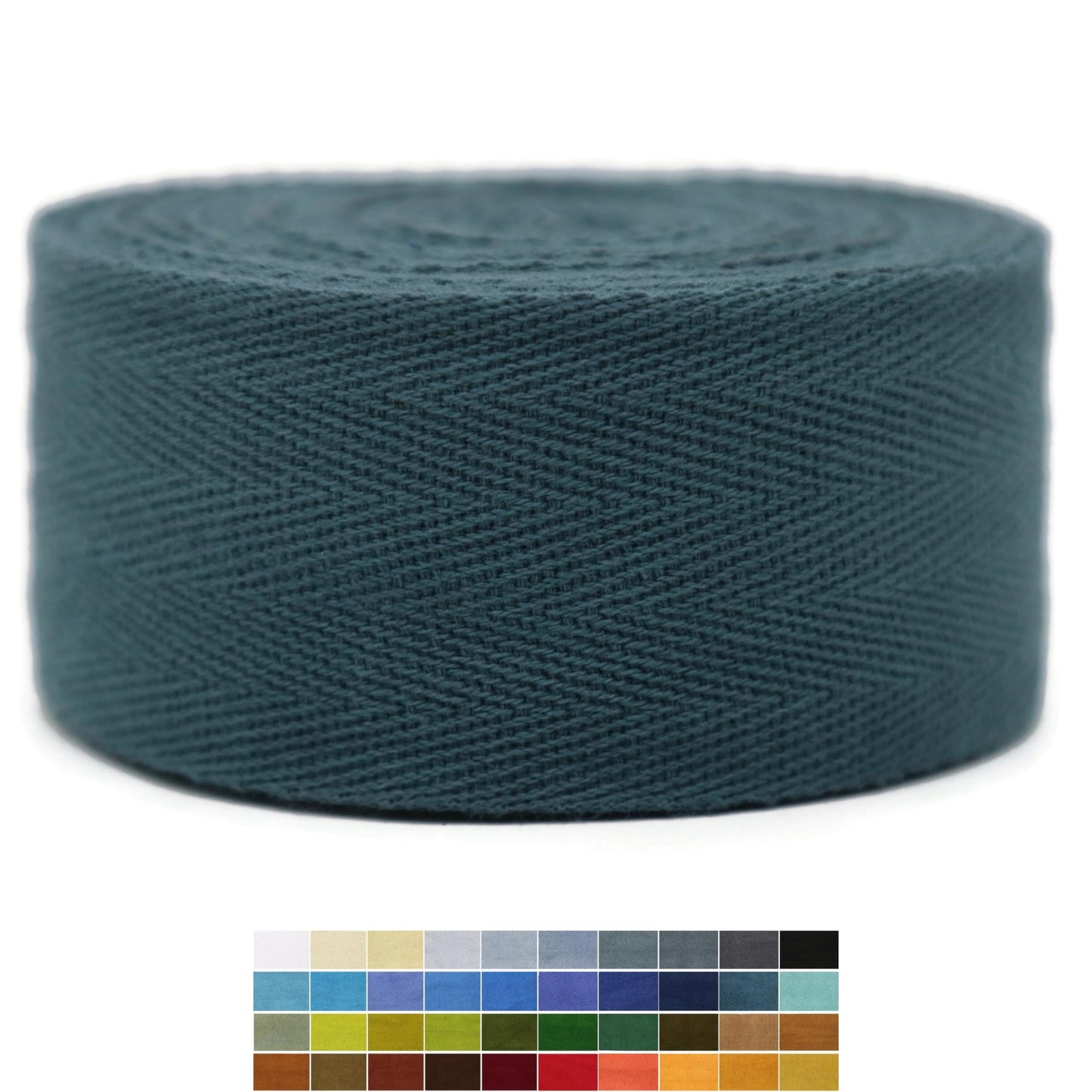 2" & 1.5" & 1.18' & 1" Cotton Herringbone Bias Binding Tape - 10 Yards - 50+ Colors - 100% Natural Cotton - Sewing, Wrapping, Craft, DIY - 10145 (MeriGold)