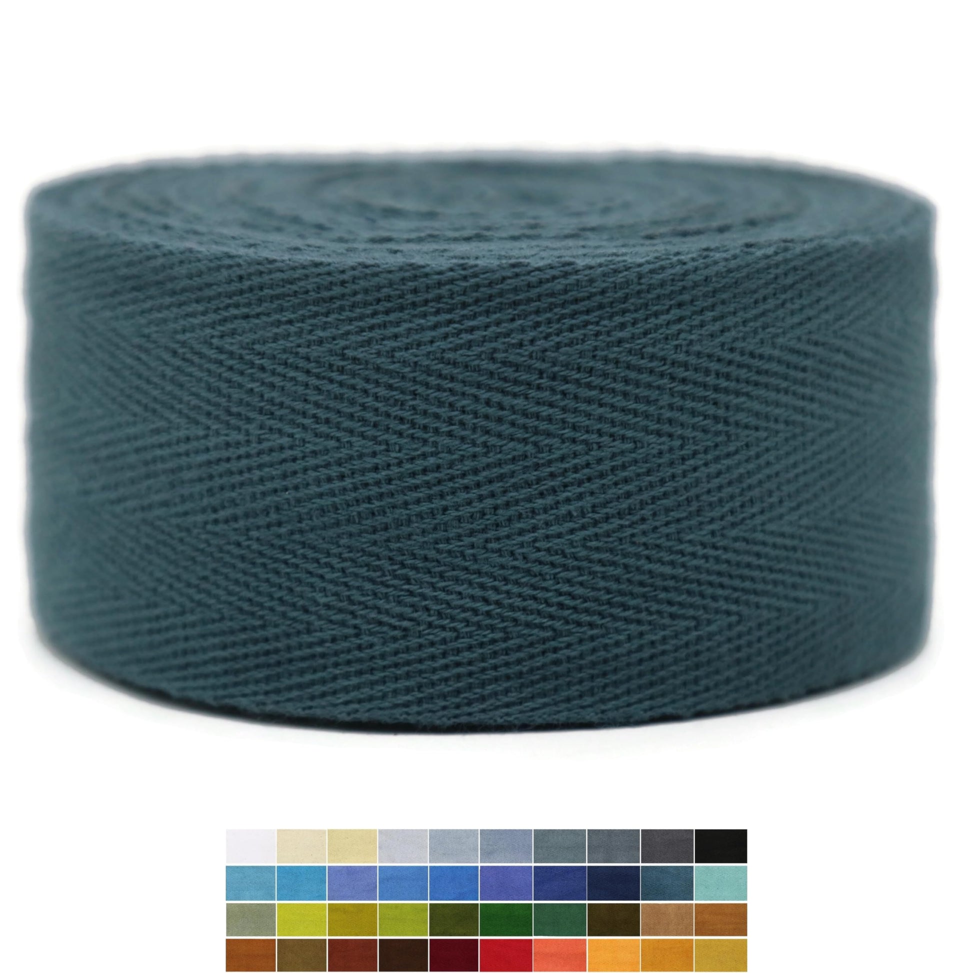 2" & 1.5" & 1.18' & 1" Cotton Herringbone Bias Binding Tape - 10 Yards - 50+ Colors - 100% Natural Cotton - Sewing, Wrapping, Craft, DIY - 10145 (MeriGold)