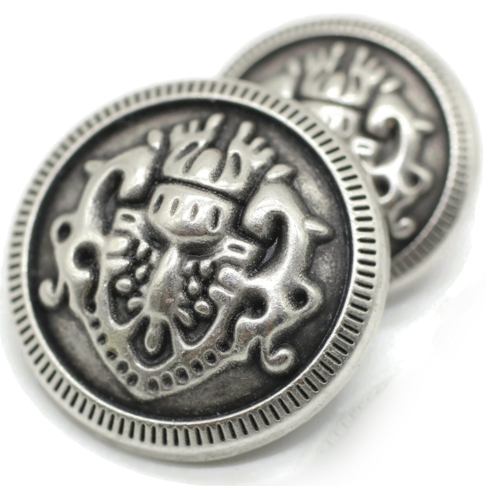 Bronze Metal Shank Buttons - 12 Pcs - 2 Size Options - Luxury Round Wave Metal Shank Buttons Bronze for Men Women Blazer Coat Uniform Shirt Suit and Jacket Sewing Craft DIY N18702