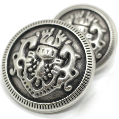 Bronze Metal Shank Buttons - 12 Pcs - 2 Size Options - Luxury Round Wave Metal Shank Buttons Bronze for Men Women Blazer Coat Uniform Shirt Suit and Jacket Sewing Craft DIY N18702