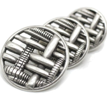Bronze Metal Shank Buttons - 12 Pcs - 3 Size Options - Weave Round Metal Shank Buttons for Men Women Blazer Coat Uniform Shirt Suit and Jacket Sewing Craft DIY N17103