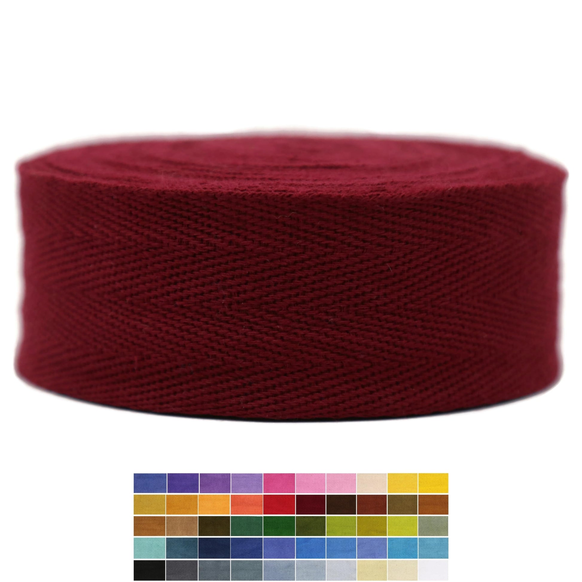 2" & 1.5" & 1.18' & 1" Cotton Herringbone Bias Binding Tape - 10 Yards - 50+ Colors - 100% Natural Cotton - Sewing, Wrapping, Craft, DIY - 10145 (MeriGold)