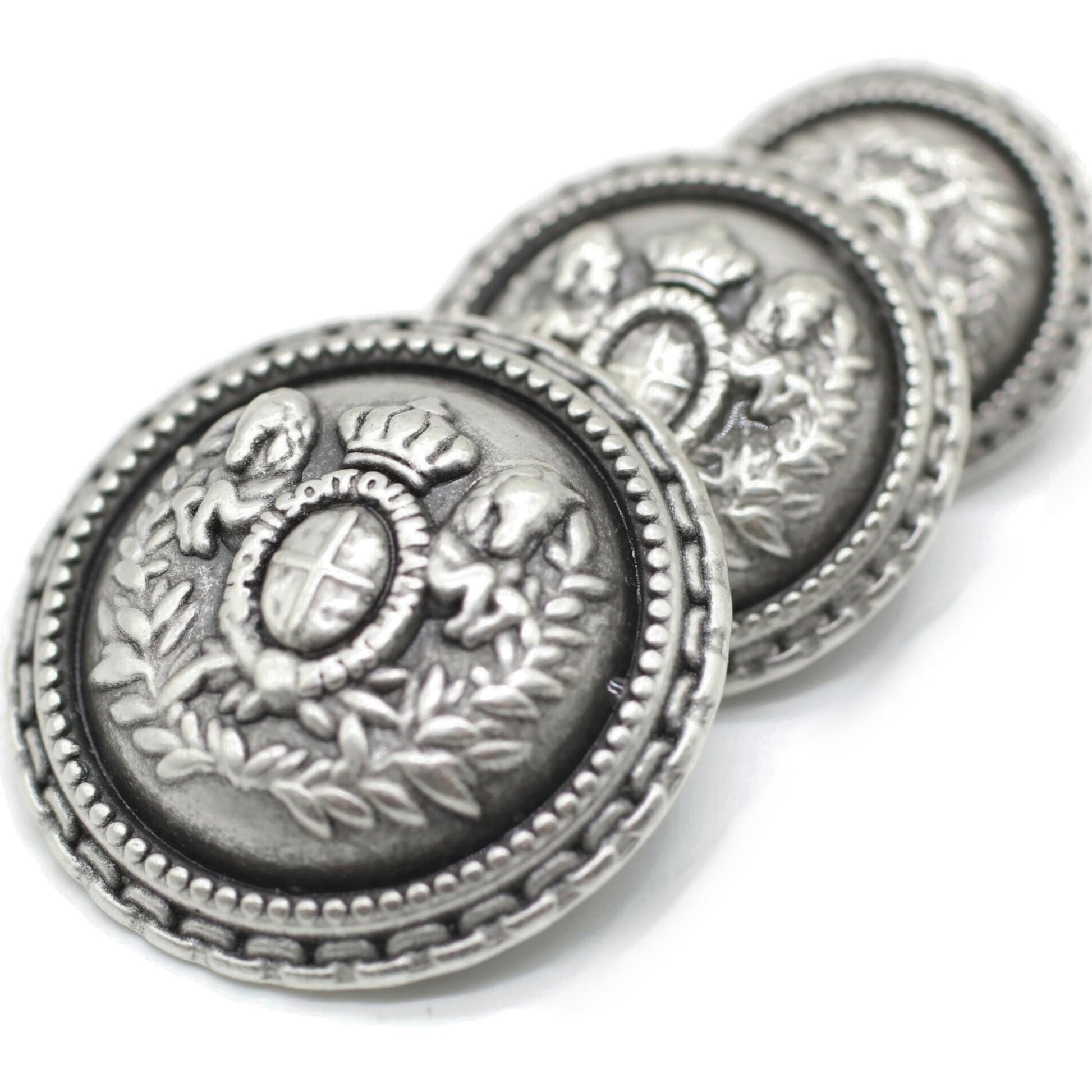 Bronze Metal Shank Buttons - 12 Pcs - 5 Size Options - Luxury Horse Round Wave Metal Shank Buttons for Men Women Blazer Coat Uniform Shirt Suit and Jacket Sewing Craft DIY N18104