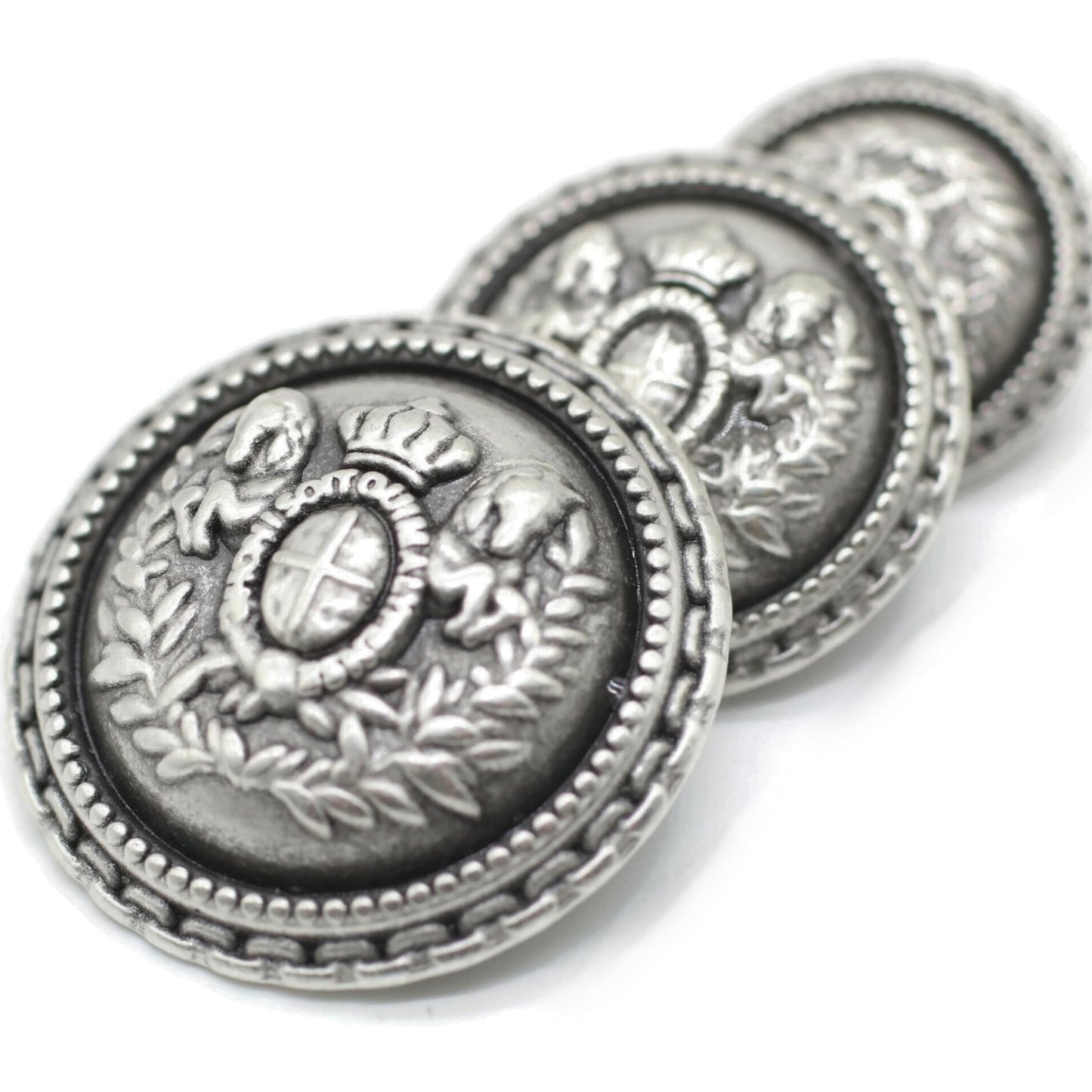 Bronze Metal Shank Buttons - 12 Pcs - 4 Size Options - Luxury Flat Round Wave Metal Shank Buttons for Men Women Blazer Coat Uniform Shirt Suit and Jacket Sewing Craft DIY N18105