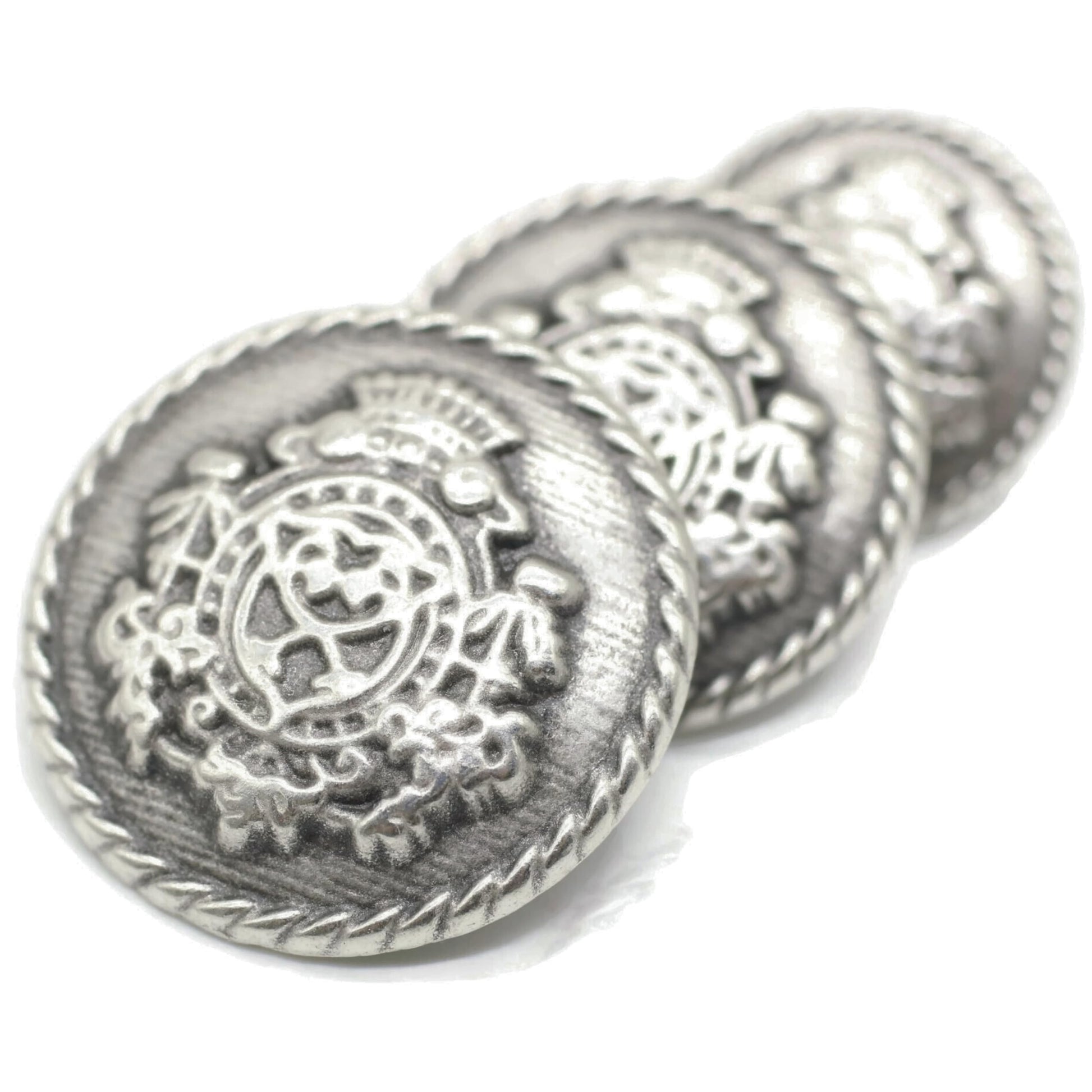 Crown Bronze Metal Shank Buttons - 12 Pcs - 3 Size Options - Luxury Royal Metal Shank Buttons for Men Women Blazer Coat Uniform Shirt Suit and Jacket Sewing Craft DIY N15003