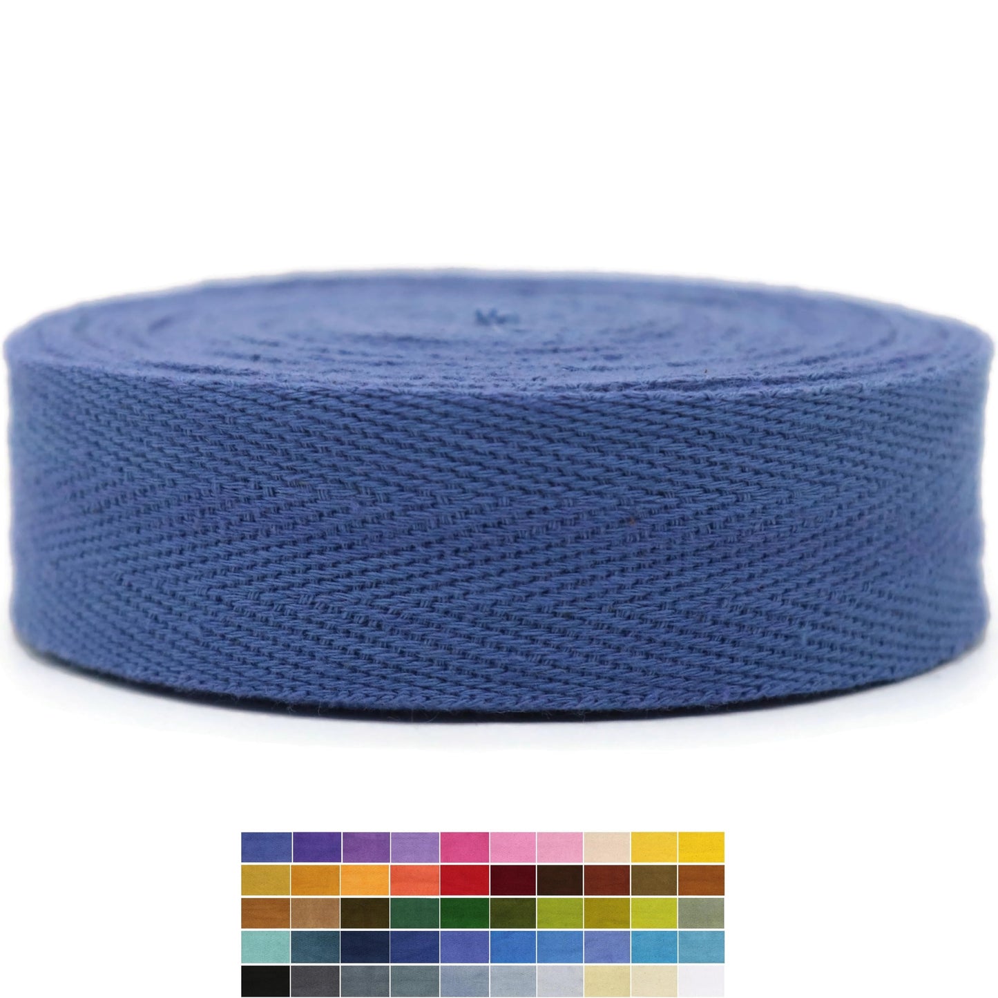 2" & 1.5" & 1.18' & 1" Cotton Herringbone Bias Binding Tape - 10 Yards - 50+ Colors - 100% Natural Cotton - Sewing, Wrapping, Craft, DIY - 10145 (MeriGold)