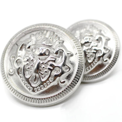 Bronze Metal Shank Buttons - 12 Pcs - 2 Size Options - Luxury Round Wave Metal Shank Buttons Bronze for Men Women Blazer Coat Uniform Shirt Suit and Jacket Sewing Craft DIY N18702