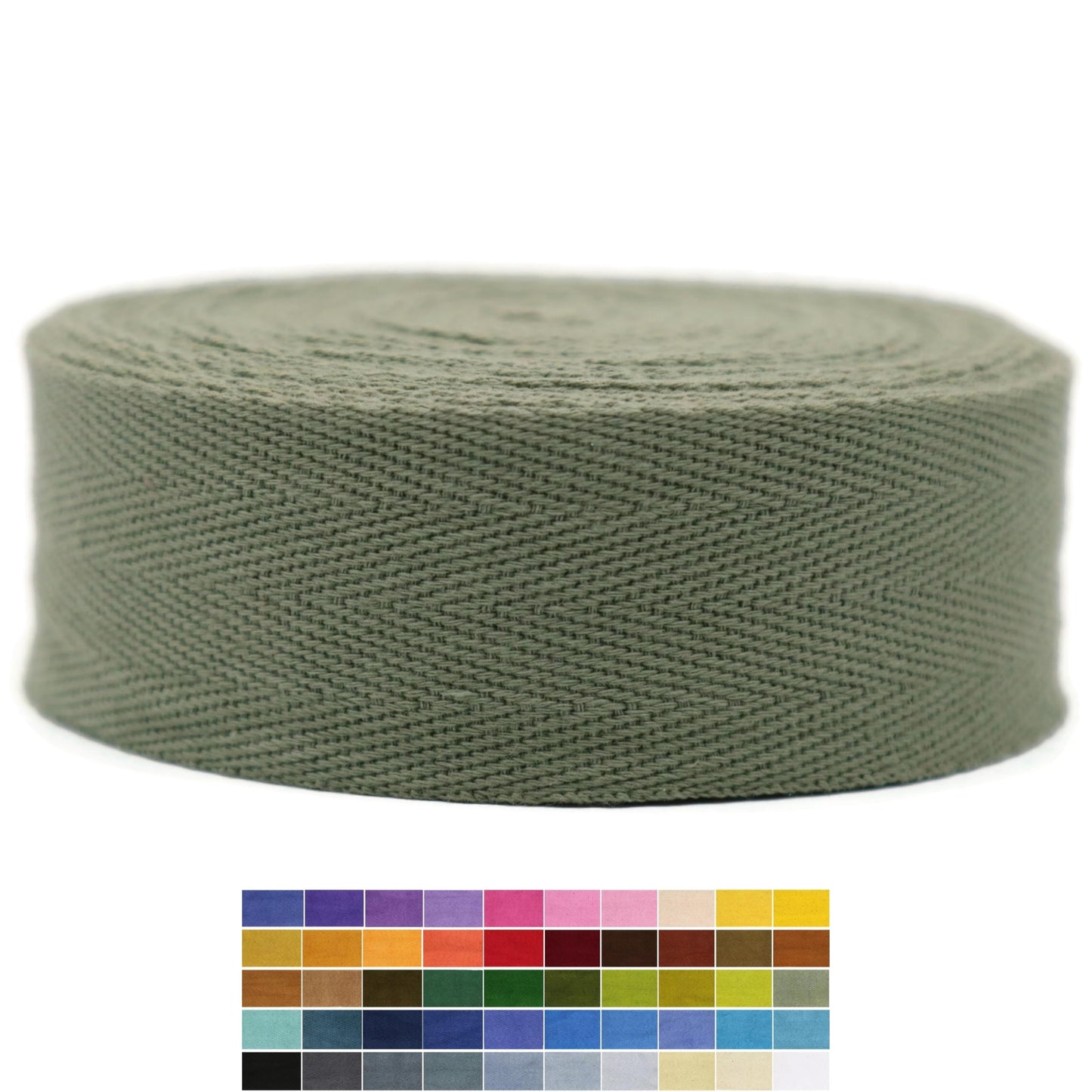 2" & 1.5" & 1.18' & 1" Cotton Herringbone Bias Binding Tape - 10 Yards - 50+ Colors - 100% Natural Cotton - Sewing, Wrapping, Craft, DIY - 10145 (MeriGold)