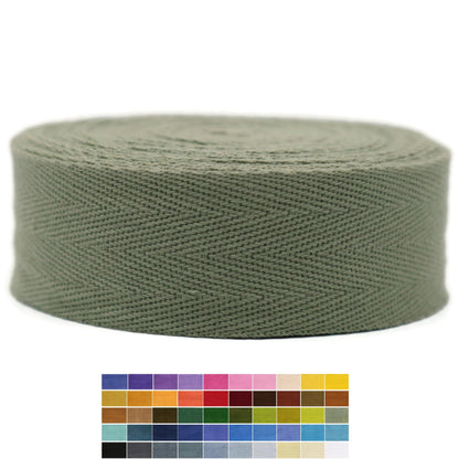 2" & 1.5" & 1.18' & 1" Cotton Herringbone Bias Binding Tape - 10 Yards - 50+ Colors - 100% Natural Cotton - Sewing, Wrapping, Craft, DIY - 10145 (MeriGold)