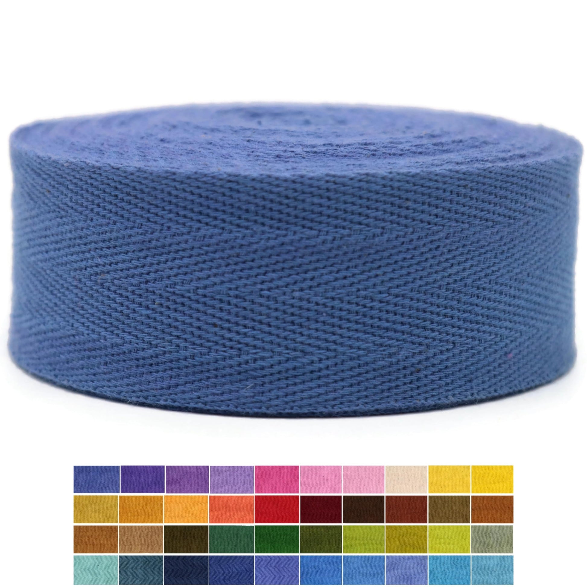 2" & 1.5" & 1.18' & 1" Cotton Herringbone Bias Binding Tape - 10 Yards - 50+ Colors - 100% Natural Cotton - Sewing, Wrapping, Craft, DIY - 10145 (MeriGold)