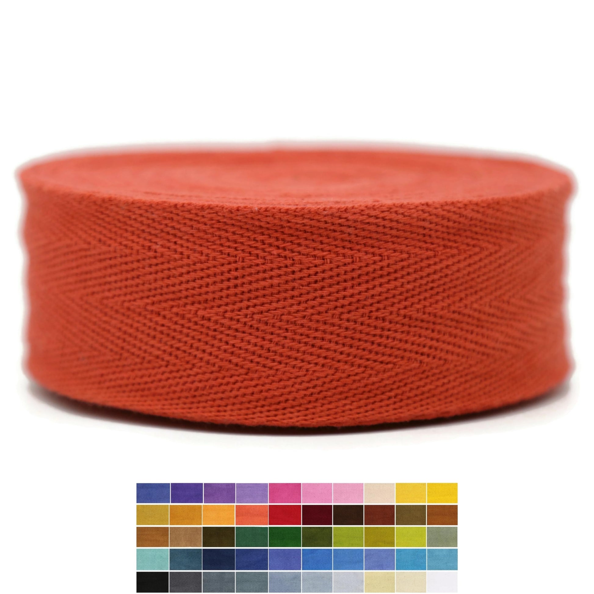 2" & 1.5" & 1.18' & 1" Cotton Herringbone Bias Binding Tape - 10 Yards - 50+ Colors - 100% Natural Cotton - Sewing, Wrapping, Craft, DIY - 10145 (MeriGold)