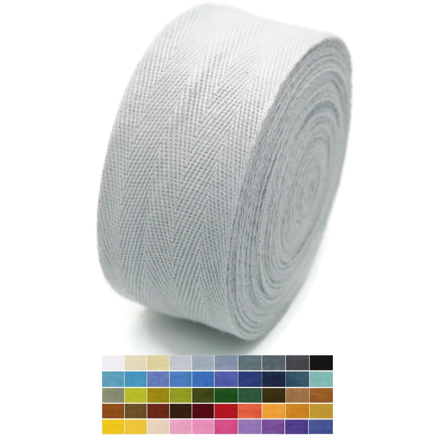 2" & 1.5" & 1.18' & 1" Cotton Herringbone Bias Binding Tape - 10 Yards - 50+ Colors - 100% Natural Cotton - Sewing, Wrapping, Craft, DIY - 10145 (MeriGold)