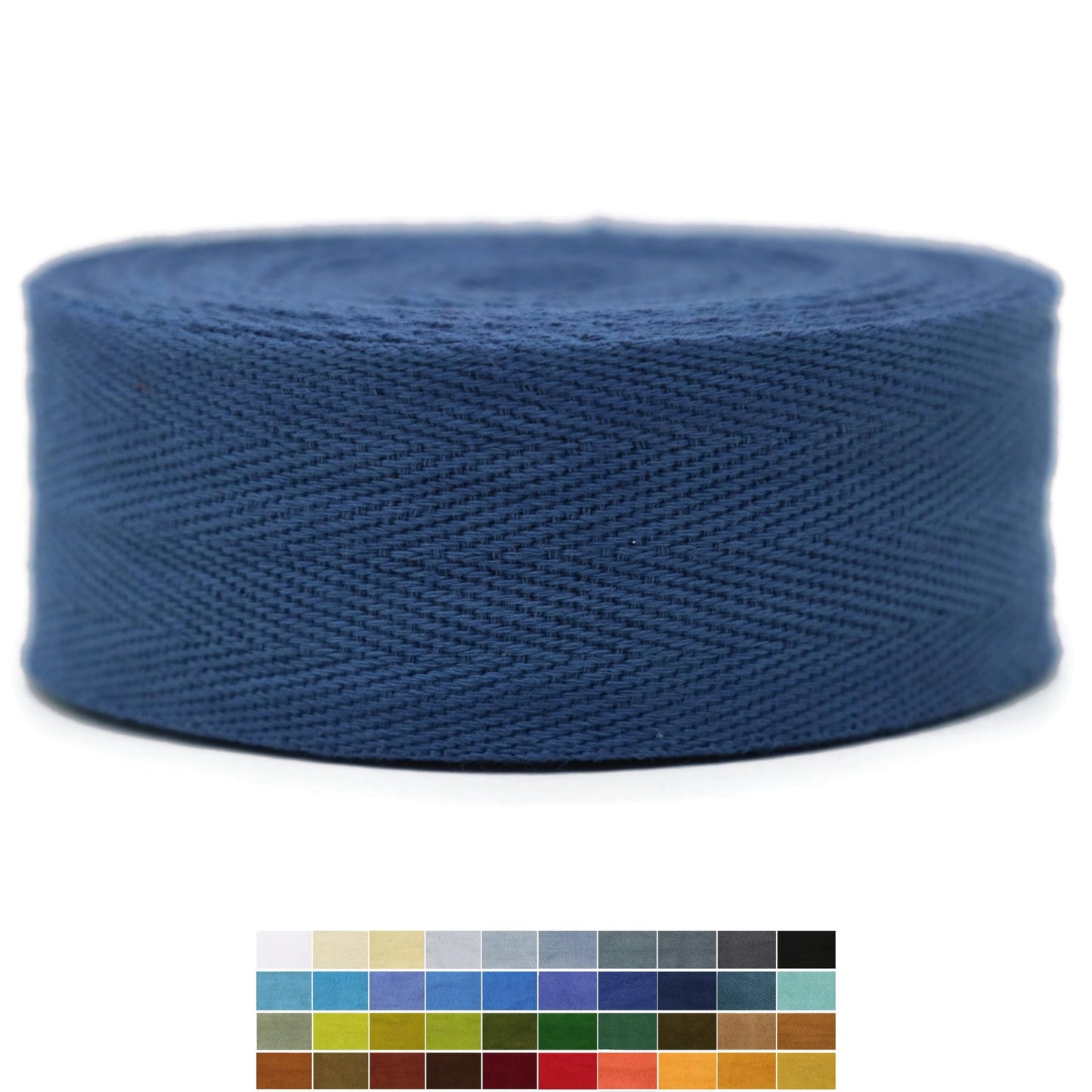 2" & 1.5" & 1.18' & 1" Cotton Herringbone Bias Binding Tape - 10 Yards - 50+ Colors - 100% Natural Cotton - Sewing, Wrapping, Craft, DIY - 10145 (MeriGold)