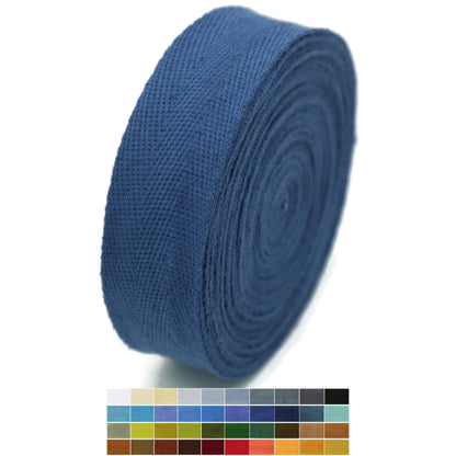 2" & 1.5" & 1.18' & 1" Cotton Herringbone Bias Binding Tape - 10 Yards - 50+ Colors - 100% Natural Cotton - Sewing, Wrapping, Craft, DIY - 10145 (MeriGold)