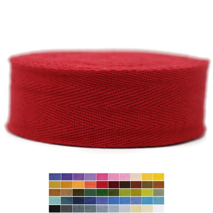 2" & 1.5" & 1.18' & 1" Cotton Herringbone Bias Binding Tape - 10 Yards - 50+ Colors - 100% Natural Cotton - Sewing, Wrapping, Craft, DIY - 10145 (MeriGold)