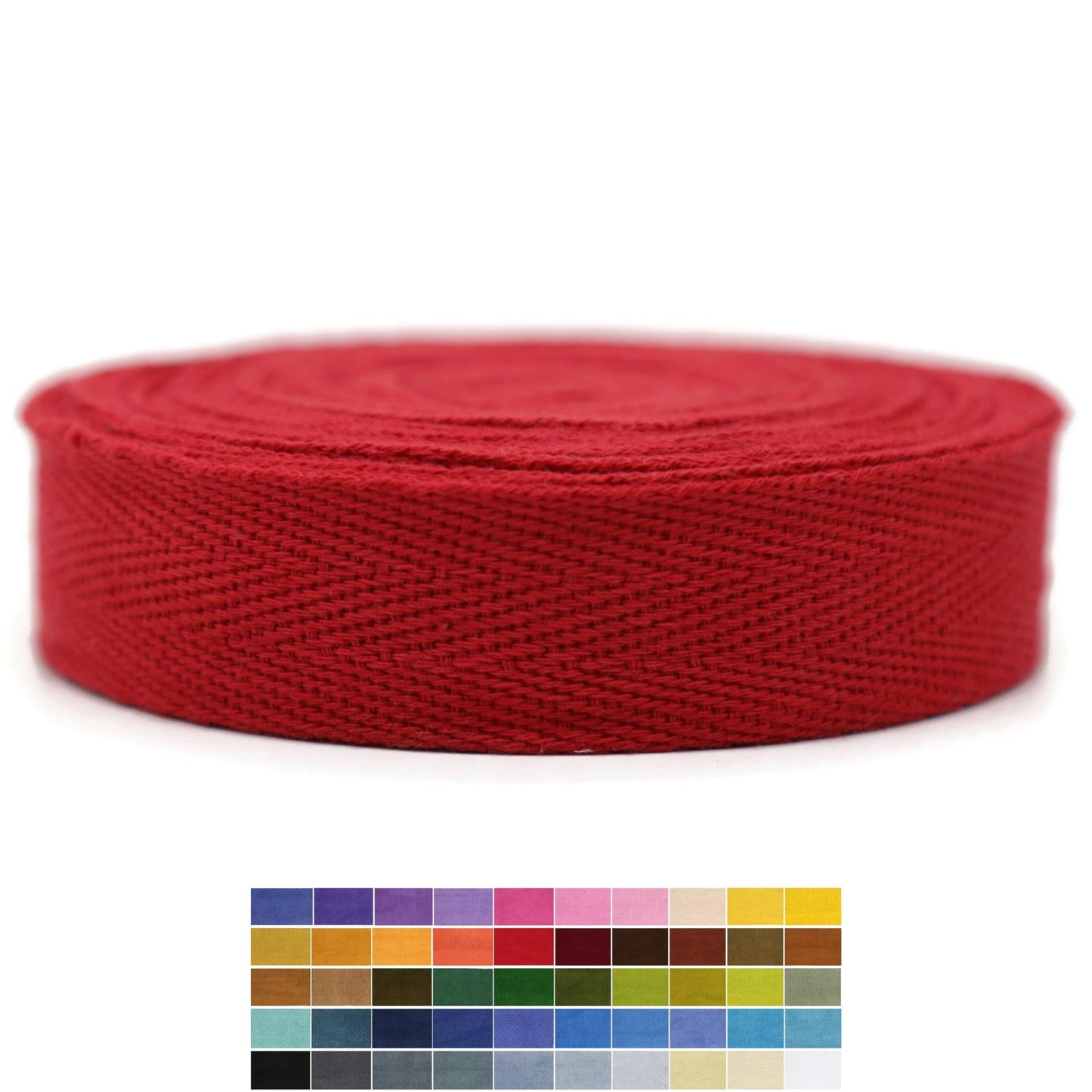 2" & 1.5" & 1.18' & 1" Cotton Herringbone Bias Binding Tape - 10 Yards - 50+ Colors - 100% Natural Cotton - Sewing, Wrapping, Craft, DIY - 10145 (MeriGold)