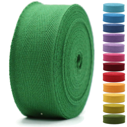 2" & 1.5" & 1.18' & 1" Cotton Herringbone Bias Binding Tape - 10 Yards - 50+ Colors - 100% Natural Cotton - Sewing, Wrapping, Craft, DIY - 10145 (MeriGold)