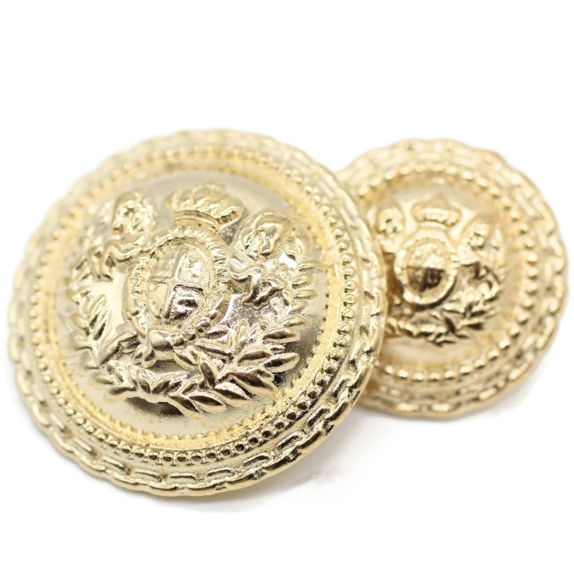 Bronze Metal Shank Buttons - 12 Pcs - 5 Size Options - Luxury Horse Round Wave Metal Shank Buttons for Men Women Blazer Coat Uniform Shirt Suit and Jacket Sewing Craft DIY N18104